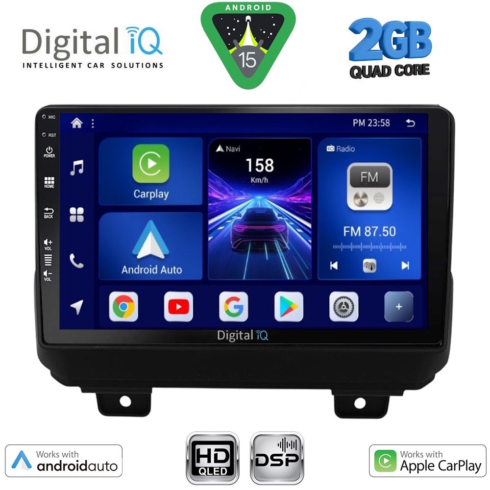 BXC3298_15 DIGITAL IQ BXC 3298_CPAA (9inc) MULTIMEDIA TABLET for JEEP WRANGLER mod. 2018-2026 - Image 1