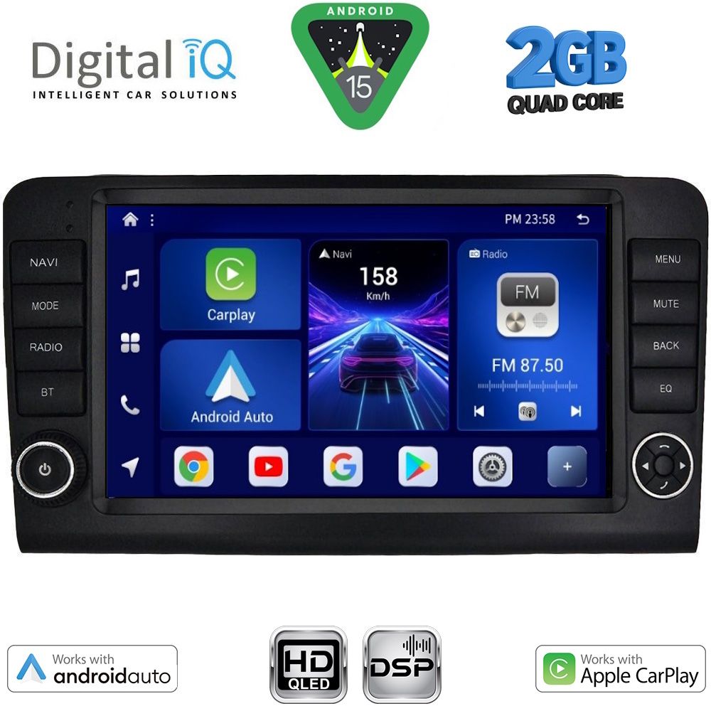 BXC3416_15 DIGITAL IQ BXC 3416_CPAA (9inc) MULTIMEDIA TABLET for MERCEDES ML (W164) – GL (X164) mod. 2005-2011 - Image 1