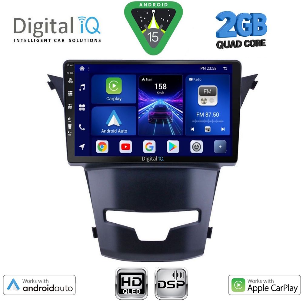 BXC3653_15 DIGITAL IQ BXC 3653_CPAA (9inc) MULTIMEDIA TABLET for SSANGYONG KORANDO mod. 2014-2019 - Image 1