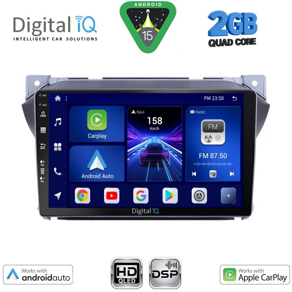 BXC3670_15 DIGITAL IQ BXC 3670_CPAA (9inc) MULTIMEDIA TABLET for SUZUKI ALTO - NISSAN PIXO mod. 2009-2014 - Image 1