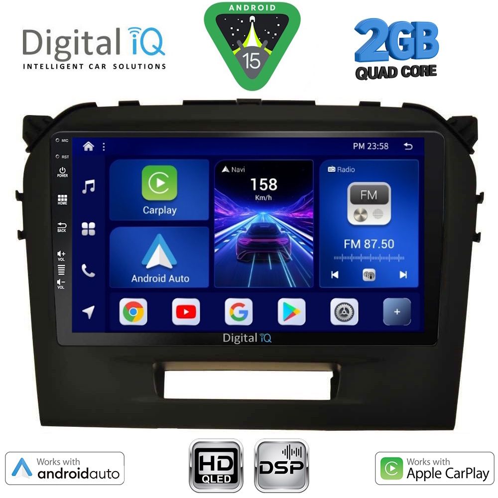 BXC3697_15 DIGITAL IQ BXC 3697BL_CPAA (9inc) MULTIMEDIA TABLET for SUZUKI VITARA mod. 2016-2025 (BLACK) - Image 1