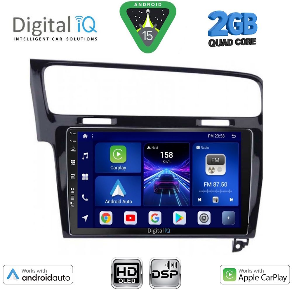 BXC3747_15 DIGITAL IQ BXC 3747BL_CPAA (10inc) MULTIMEDIA TABLET for VW GOLF 7 mod. 2013-2020 - Image 1