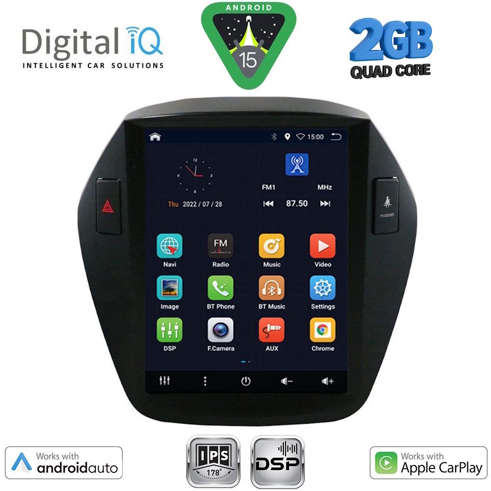 BXC3896_15 DIGITAL IQ BXC 3896_CPAA TESLA STYLE for HYUNDAI IX35 mod. 2010-2015 - Image 1
