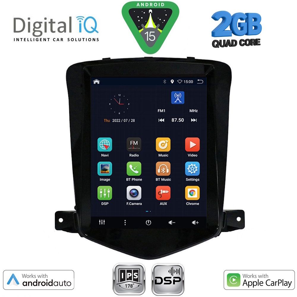 BXC3925_15 DIGITAL IQ BXC 3925_CPAA TESLA STYLE for CHEVROLET CRUZE mod. 2008-2012 - Image 1