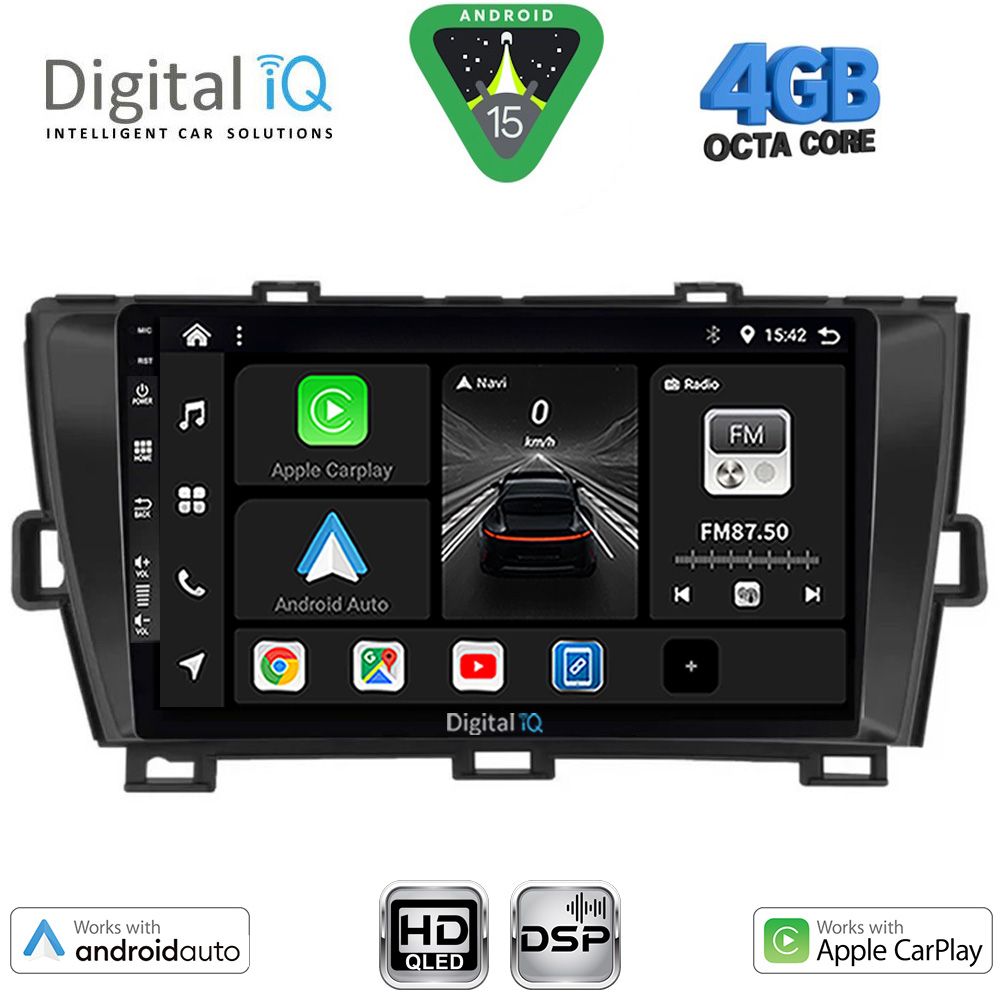 BXF16726BL_15 DIGITAL IQ BXF 17726BL_CPAA (9inc) MULTIMEDIA TABLET for TOYOTA PRIUS mod. 2009-2015 (BLACK) - Image 1