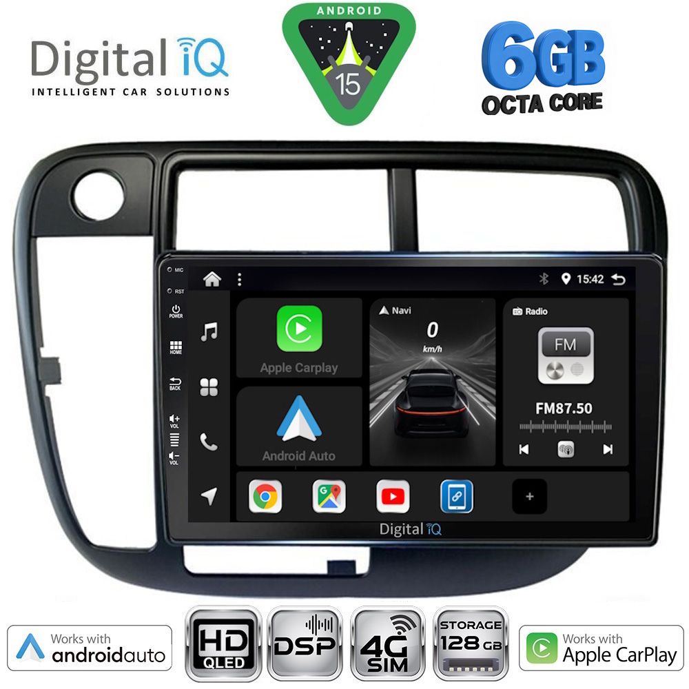 BXF17186CL-15 DIGITAL IQ BXF 17186_CPAA CLIMA (9inc) MULTIMEDIA TABLET for HONDA CIVIC mod. 1995-2001 - Image 1