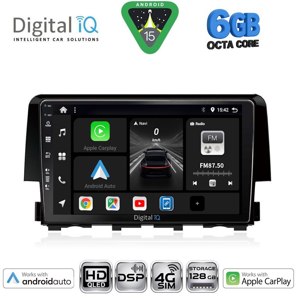 BXF17191-15 DIGITAL IQ BXF 17191_CPAA (9inc) MULTIMEDIA TABLET for HONDA CIVIC mod. 2016-2021 - Image 1
