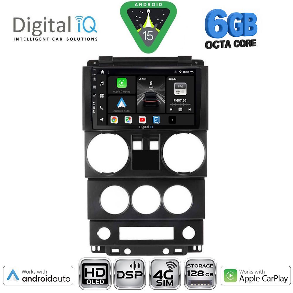 BXF17293-15 DIGITAL IQ BXF 17293_CPAA (9inc) MULTIMEDIA TABLET for JEEP WRANGLER mod. 2006-2011 - Image 1