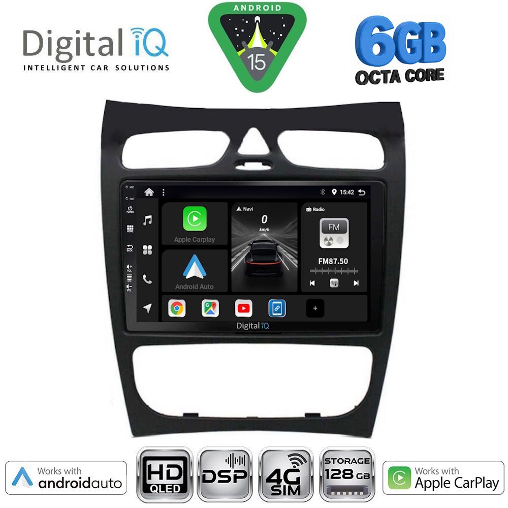 BXF17406-15 DIGITAL IQ BXF 17406_CPAA (9inc) MULTIMEDIA TABLET for MERCEDES CLK (W209) mod. 2000-2004 - Image 1