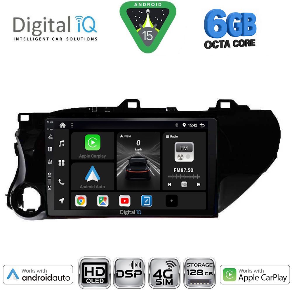 BXF17721-15 DIGITAL IQ BXF 17721_CPAA (10inc) MULTIMEDIA TABLET for TOYOTA HILUX mod. 2017-2026 - Image 1