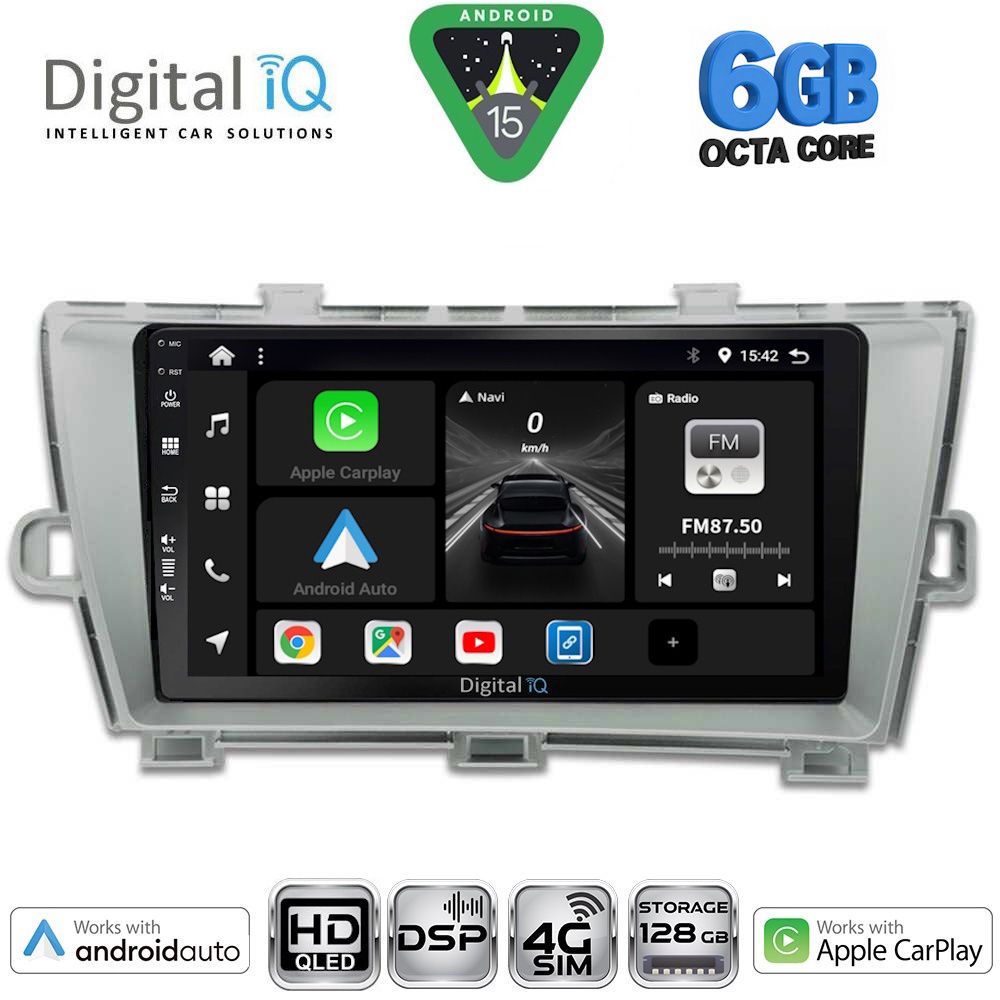 BXF17726-15 DIGITAL IQ BXF 17726SL_CPAA (9inc) MULTIMEDIA TABLET for TOYOTA PRIUS mod. 2009-2015 (SILVER) - Image 1