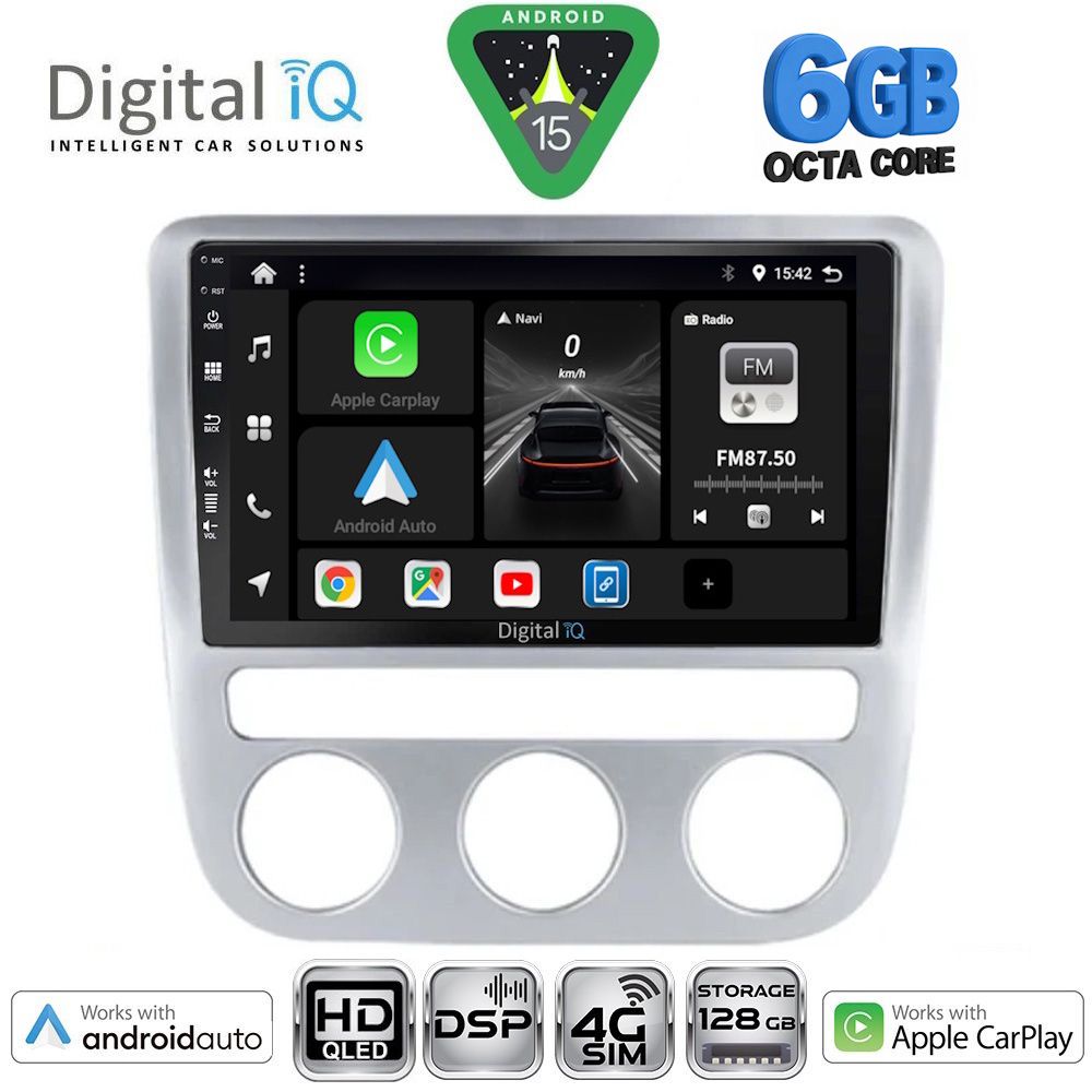 BXF17752-15 DIGITAL IQ BXF 17752_CPAA CLIMA (9inc) MULTIMEDIA TABLET for VW EOS mod. 2006-2016 - SCIROCCO mod. 2008-2010 - Image 1