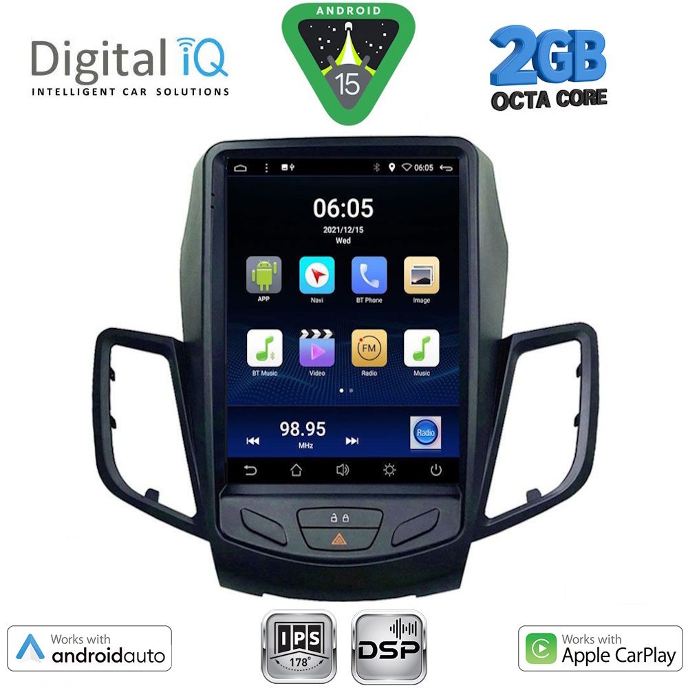 BXF5854_15 DIGITAL IQ BXF 5854_CPAA TESLA STYLE for FORD FIESTA mod. 2008-2017 - Image 1