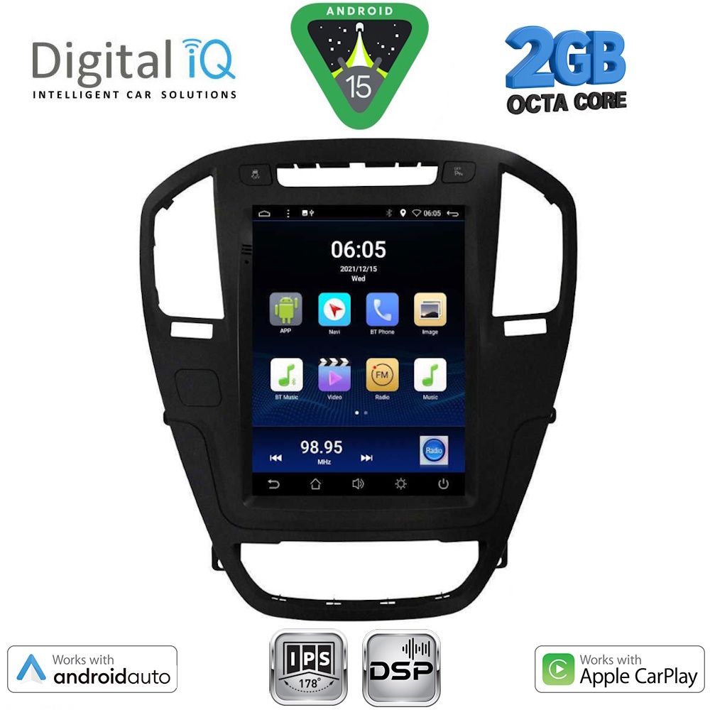 BXF5914_15 DIGITAL IQ BXF 5914BL_CPAA TESLA STYLE for OPEL INSIGNIA mod. 2008-2013 (Black colour) - Image 1