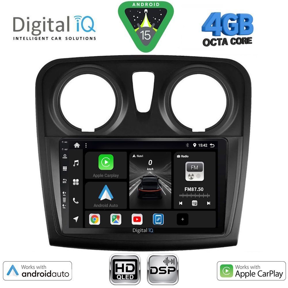 BXF6108_15 DIGITAL IQ BXF 16108_CPAA (9inc) MULTIMEDIA TABLET for DACIA LOGAN – SANDERO mod. 2012-2019 - Image 1