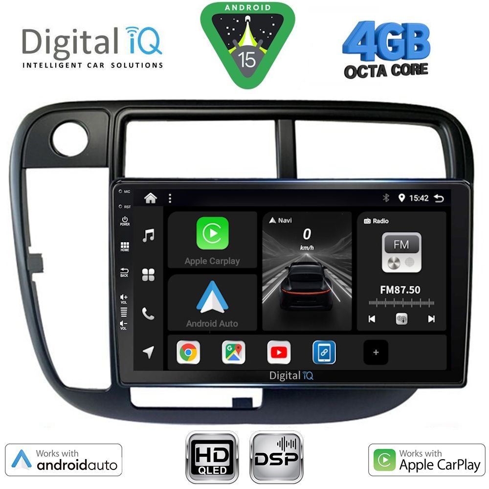 BXF6186CL_15 DIGITAL IQ BXF 16186_CPAA CLIMA (9inc) MULTIMEDIA TABLET for HONDA CIVIC mod. 1995-2001 - Image 1