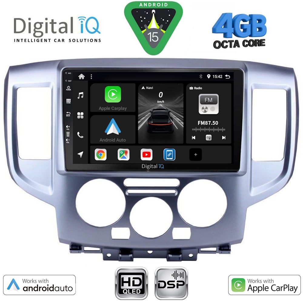 BXF6458SL-15 DIGITAL IQ BXF 16458SL_CPAA (9inc) MULTIMEDIA TABLET for NISSAN NV 200 mod. 2009-2020 (SILVER) - Image 1
