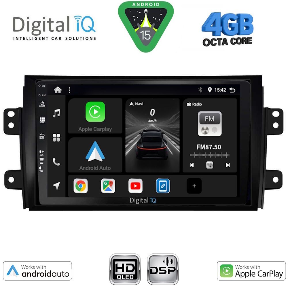 BXF6688_15 DIGITAL IQ BXF 16688_CPAA (9inc) MULTIMEDIA TABLET for FIAT SEDICI – SUZUKI SX4 mod. 2005-2013 - Image 1