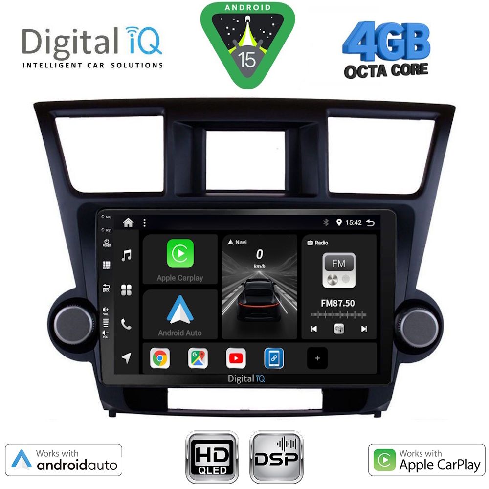 BXF6719_15 DIGITAL IQ BXF 16719_CPAA (10inc) MULTIMEDIA TABLET for TOYOTA HIGHLANDER mod. 2008-2015 - Image 1