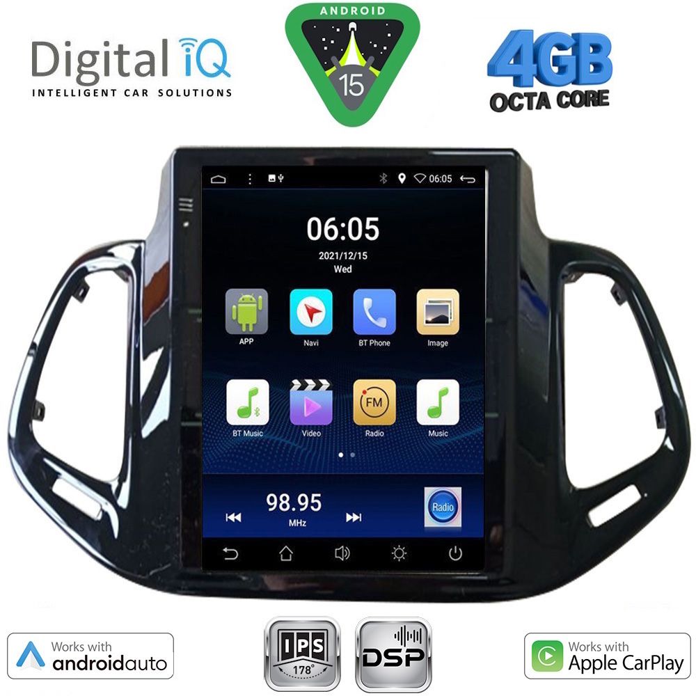 BXF6878_15 DIGITAL IQ BXF 6878_CPAA TESLA STYLE for JEEP COMPASS mod. 2017-2021 - Image 1