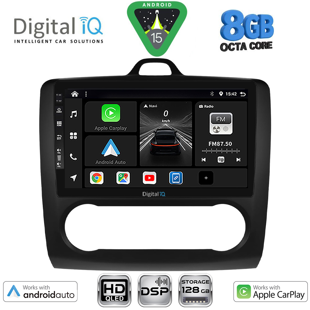 BXF7156ΒL-CL_15 DIGITAL IQ BXF 7156BL_CPAA CLIMA (9inc) MULTIMEDIA TABLET for FORD FOCUS mod. 2005-2012 (BLACK) - Image 1
