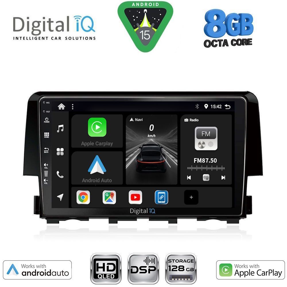 BXF7191_15 DIGITAL IQ BXF 7191_CPAA (9inc) MULTIMEDIA TABLET for HONDA CIVIC mod. 2016-2021 - Image 1
