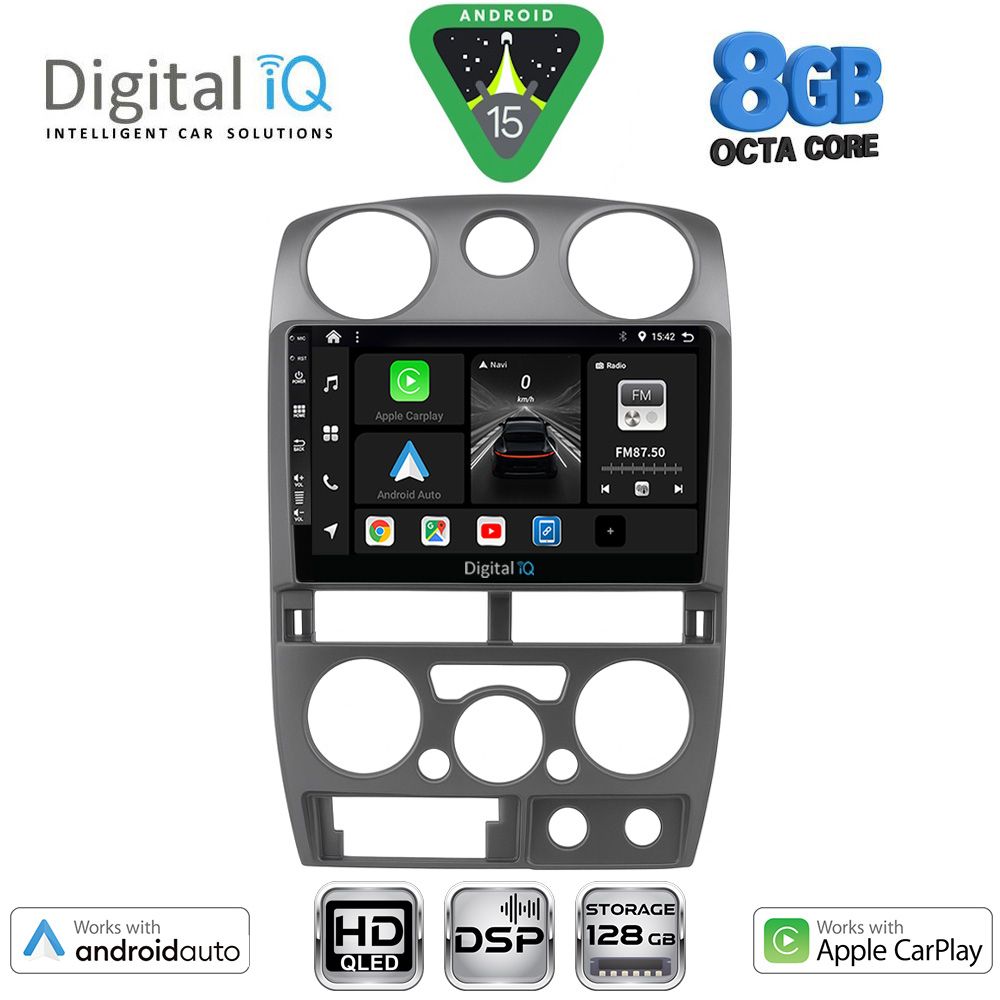 BXF7254GR_15 DIGITAL IQ BXF 7254GR_CPAA (9inc) MULTIMEDIA TABLET for ISUZU D-MAX mod. 2008-2012 (GREY) - Image 1