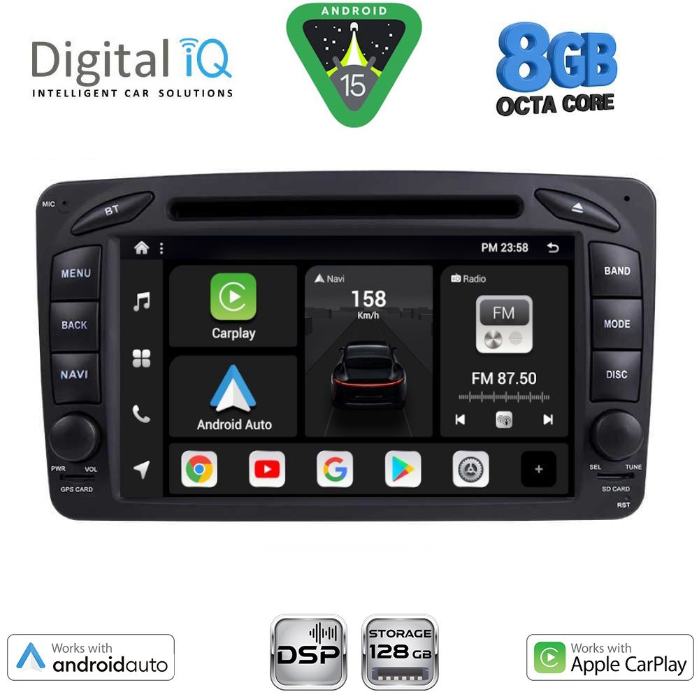 BXF771_15 DIGITAL IQ BXF 771_CPAA (7'' DVD) MULTIMEDIA SYSTEM for MERCEDES C (W203) mod. 1999-2004 - Image 1