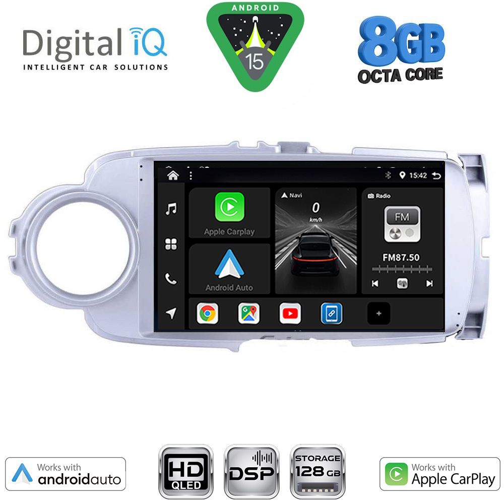 BXF7737SL_15 DIGITAL IQ BXF 7737SL_CPAA (9inc) MULTIMEDIA TABLET for TOYOTA YARIS mod. 2011-2015 (SILVER) - Image 1