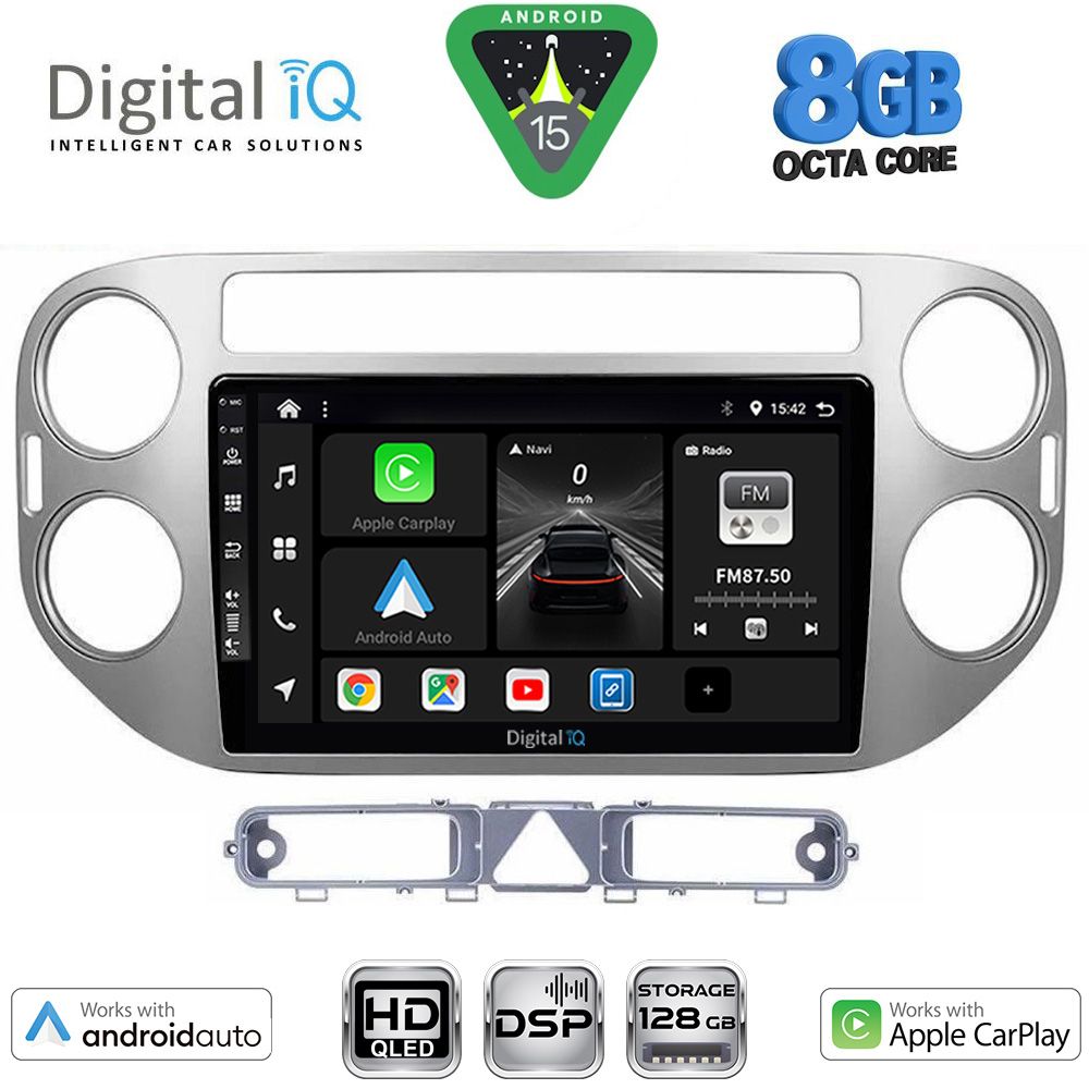 BXF7759GR_15 DIGITAL IQ BXF 7759GR_CPAA (9inc) MULTIMEDIA TABLET for VW TIGUAN mod. 2004-2011 (GREY) - Image 1