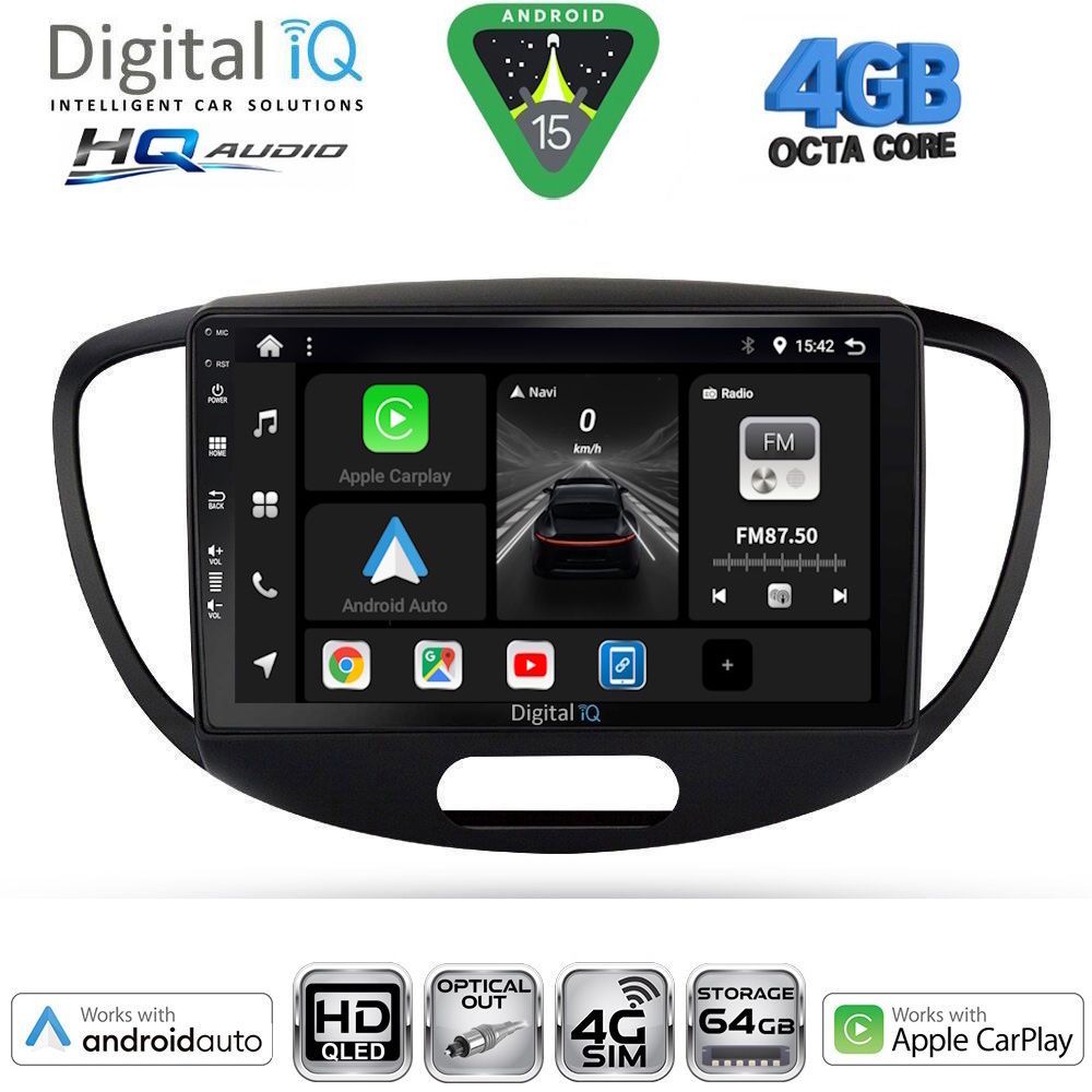 BXK19223-15 DIGITAL IQ BXK 19223_CPAA (9inc) MULTIMEDIA TABLET for HYUNDAI i10 mod. 2008-2013 - Image 1