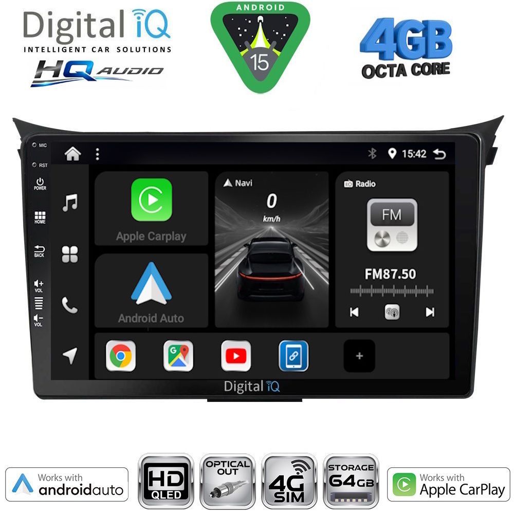 BXK19232-15 DIGITAL IQ BXK 19232_CPAA (9inc) MULTIMEDIA TABLET for HYUNDAI i30 mod. 2012-2017 - Image 1