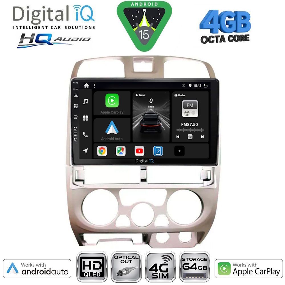 BXK19253SL-15 DIGITAL IQ BXK 19253SL_CPAA (9inc) MULTIMEDIA TABLET for ISUZU D-MAX mod. 2002-2008 (SILVER) - Image 1