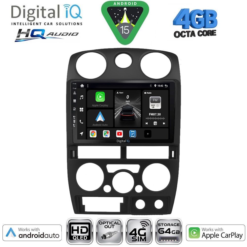 BXK19254BL-15 DIGITAL IQ BXK 19254BL_CPAA (9inc) MULTIMEDIA TABLET for ISUZU D-MAX mod. 2008-2012 (BLACK) - Image 1