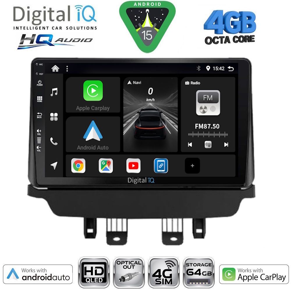BXK19362-15 DIGITAL IQ BXK 19362_CPAA (9inc) MULTIMEDIA TABLET for MAZDA 2 mod. 2014-2023 - Image 1