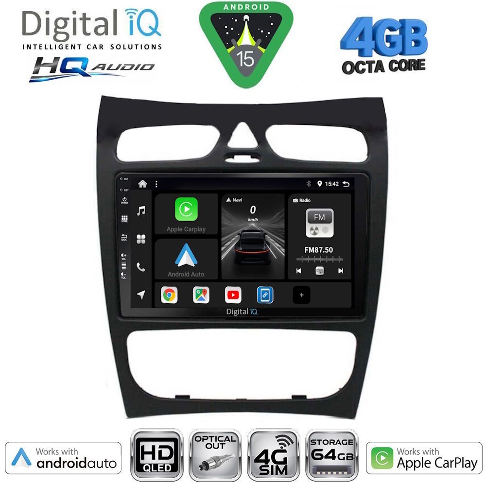 BXK19406-15 DIGITAL IQ BXK 19406_CPAA (9inc) MULTIMEDIA TABLET for MERCEDES CLK (W209) mod. 2000-2004 - Image 1