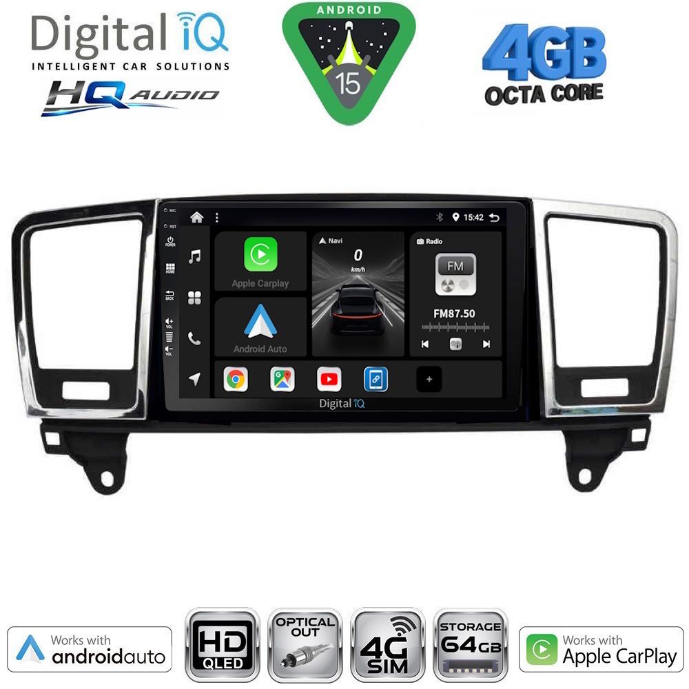 BXK19415-15 DIGITAL IQ BXK 19415_CPAA (9inc) MULTIMEDIA TABLET for MERCEDES ML (W166) – GL (X166) mod. 2011-2019 - Image 1