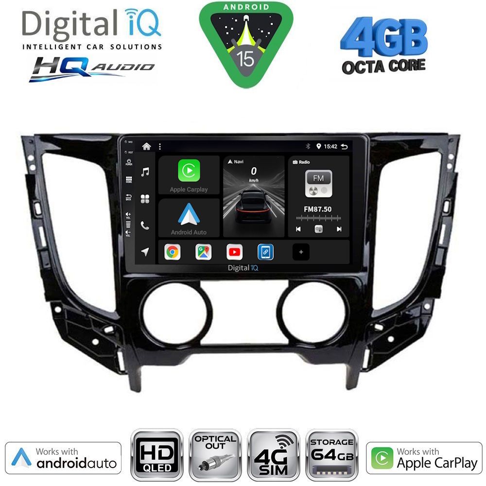 BXK19437AC-15-1 DIGITAL IQ BXK 19437_CPAA A/C (9inc) MULTIMEDIA TABLET for MITSUBISHI L200 mod. 2015-2019 με A/C - Image 1