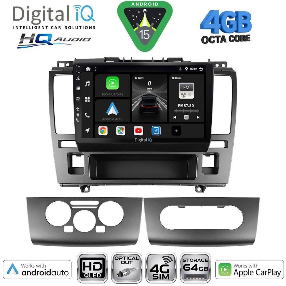 BXK19465-15-1 DIGITAL IQ BXK 19465_CPAA (9inc) MULTIMEDIA TABLET for NISSAN TIDA mod. 2004-2013 - Image 1