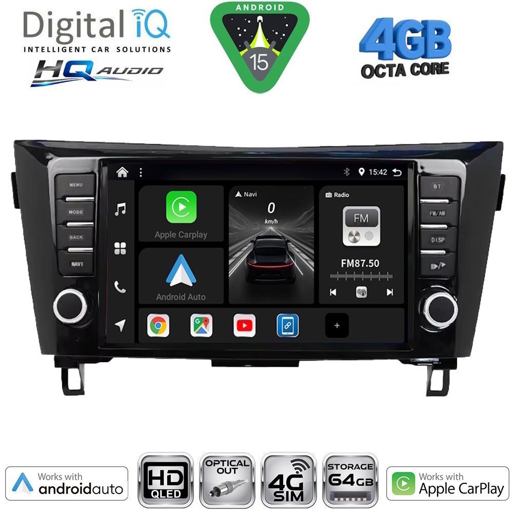 BXK19467-15 DIGITAL IQ BXK 19467_CPAA (9inc) MULTIMEDIA TABLET for NISSAN QASHQAI - XTRAIL mod. 2014-2021 - Image 1