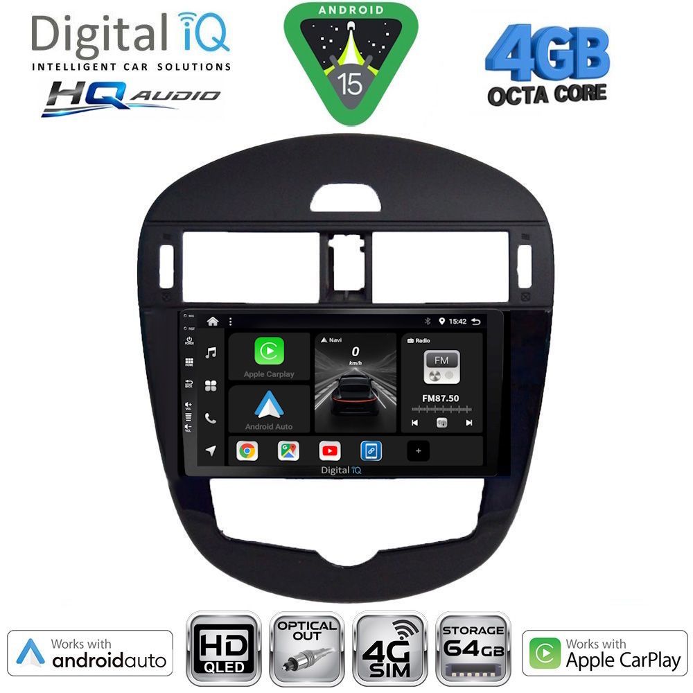 BXK19470-15 DIGITAL IQ BXK 19470_CPAA CLIMA (9inc) MULTIMEDIA TABLET for NISSAN PULSAR mod. 2014-2020 - Image 1