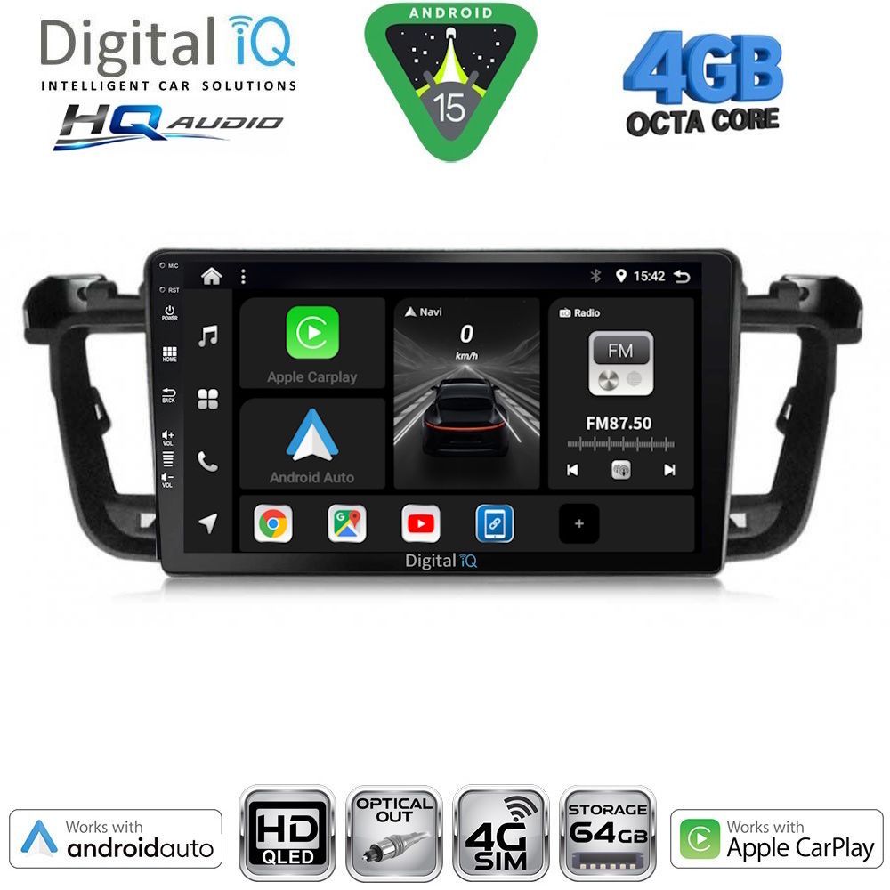 BXK19518-15 DIGITAL IQ BXK 19518_CPAA (9inc) MULTIMEDIA TABLET for PEUGEOT 508 mod. 2010-2016 - Image 1