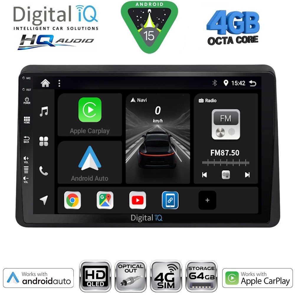 BXK19553-15 DIGITAL IQ BXK 19553_CPAA (10inc) MULTIMEDIA TABLET for NISSAN NV400 – OPEL MOVANO – RENAULT MASTER mod. 2020-2026 - Image 1