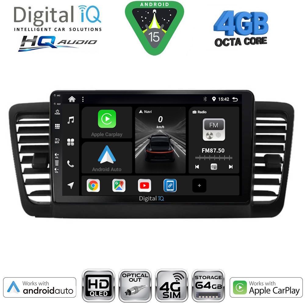 BXK19665-15 DIGITAL IQ BXK 19665_CPAA (9inc) MULTIMEDIA TABLET for SUBARU LEGACY - OUTBACK mod. 2002-2008 - Image 1