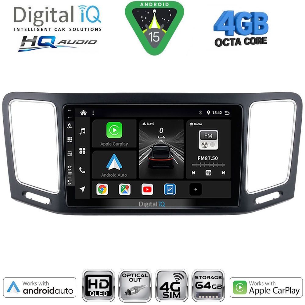 BXK19790-15 DIGITAL IQ BXK 19790_CPAA (9inc) MULTIMEDIA TABLET for VW SHARAN mod. 2011-2023 - Image 1
