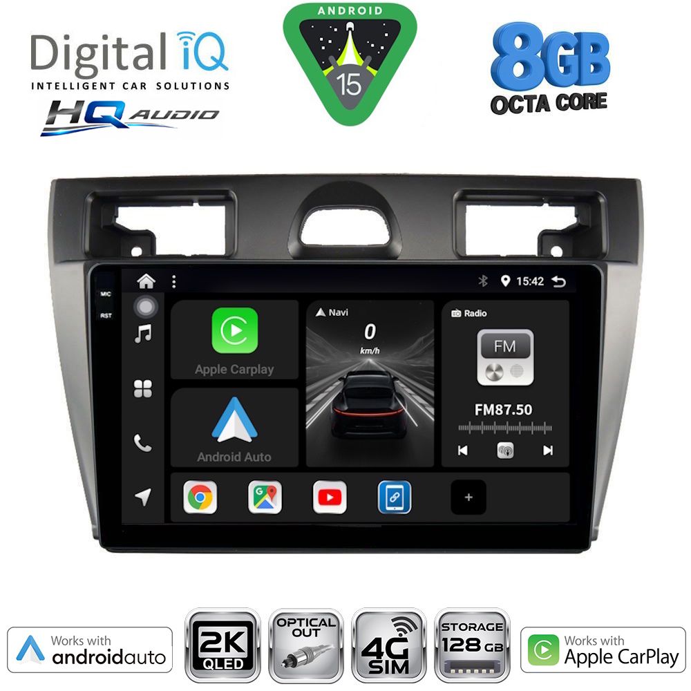 BXK20153_15 DIGITAL IQ BXK 20153SL_CPAA (9inc) MULTIMEDIA TABLET for FORD FIESTA mod. 2005-2008 (SILVER) - Image 1