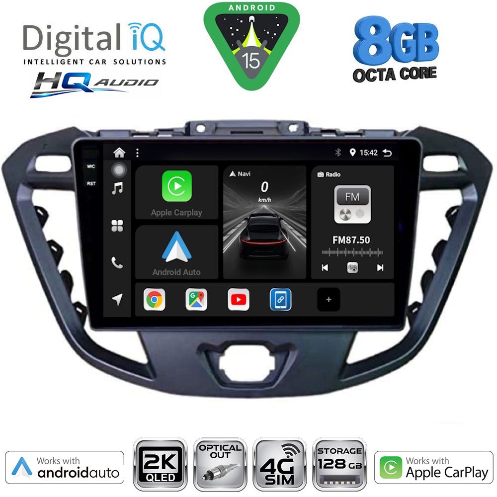 BXK20177_15 DIGITAL IQ BXK 20177_CPAA (9inc) MULTIMEDIA TABLET for FORD TRANSIT CUSTOM | TOURNEO CUSTOM mod. 2013-2019 - Image 1
