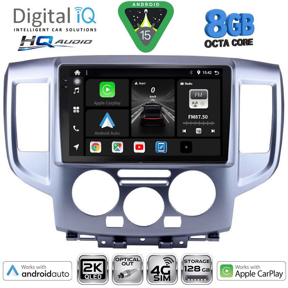 BXK20458SL-15 DIGITAL IQ BXK 20458SL_CPAA (9inc) MULTIMEDIA TABLET for NISSAN NV 200 mod. 2009-2020 (SILVER) - Image 1