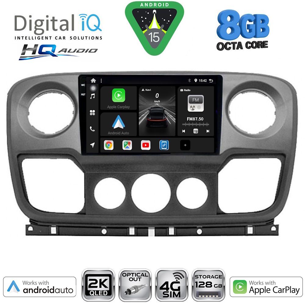 BXK20463_15 DIGITAL IQ BXK 20463_CPAA (10inc) MULTIMEDIA TABLET for NISSAN NV400 - OPEL MOVANO - RENAULT MASTER mod. 2010-2020 - Image 1