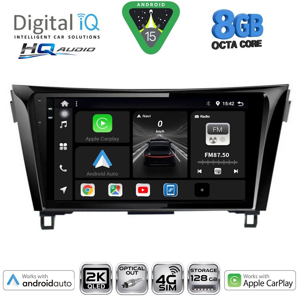 BXK20468_15 DIGITAL IQ BXK 20468_CPAA (10inc) MULTIMEDIA TABLET for NISSAN QASHQAI - XTRAIL mod. 2014-2021 - Image 1